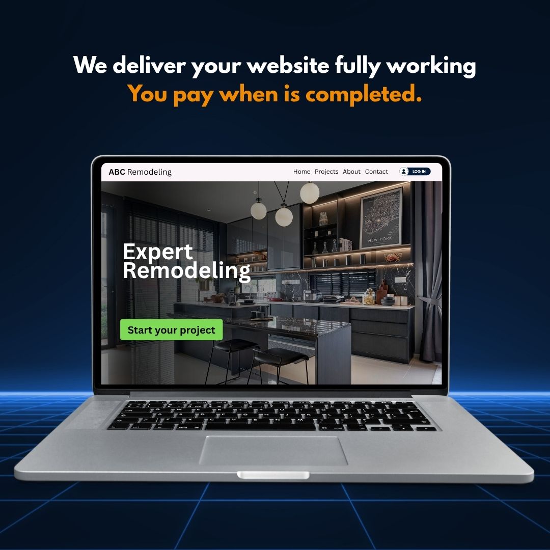 Contractor website layout preview